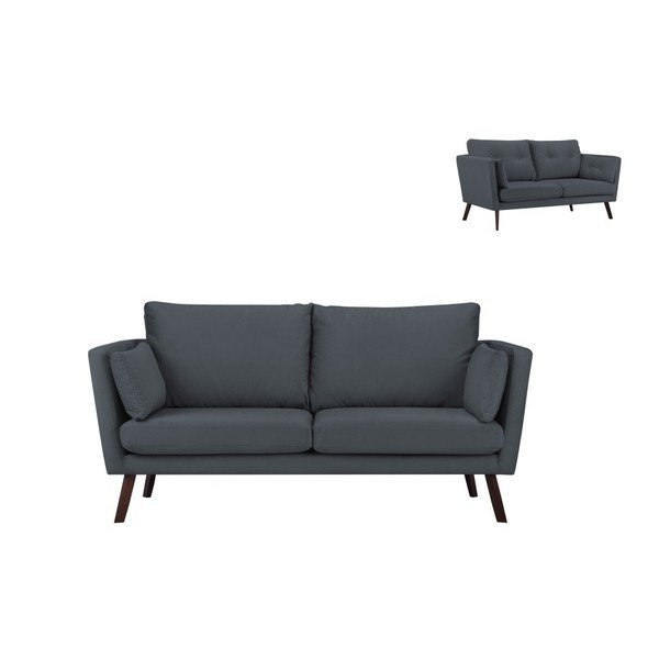 Temno siva 3-sedežna zofa Mazzini Sofas Elena-image-1