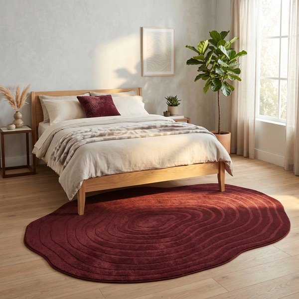 Bordo rdeča preproga 160x230 cm Pebble – ESTE-image-4