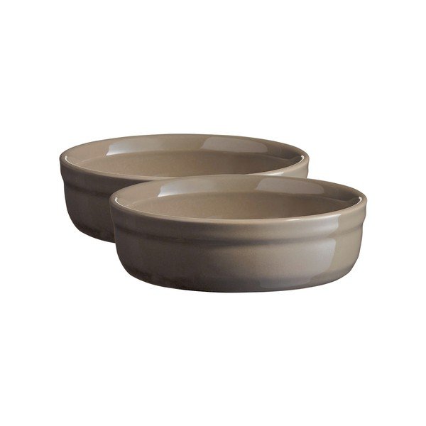 Komplet 2 posodic za peko crème brûlée koromačeve sive barve Emile Henry