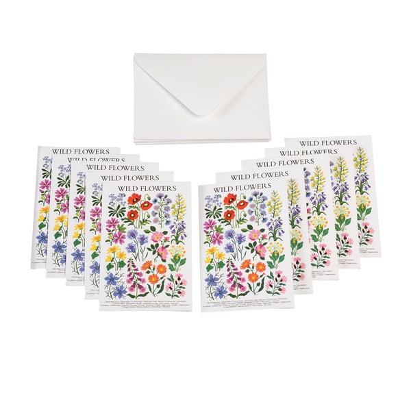 Razglednice v kompletu 10 kos Wild Flowers - Rex London-image-1