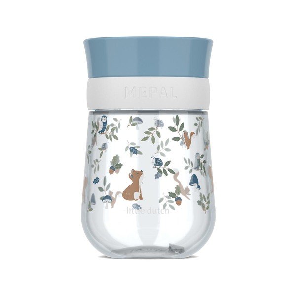 Svetlo modra plastična otroška skodelica 300 ml Forest Friends – Mepal