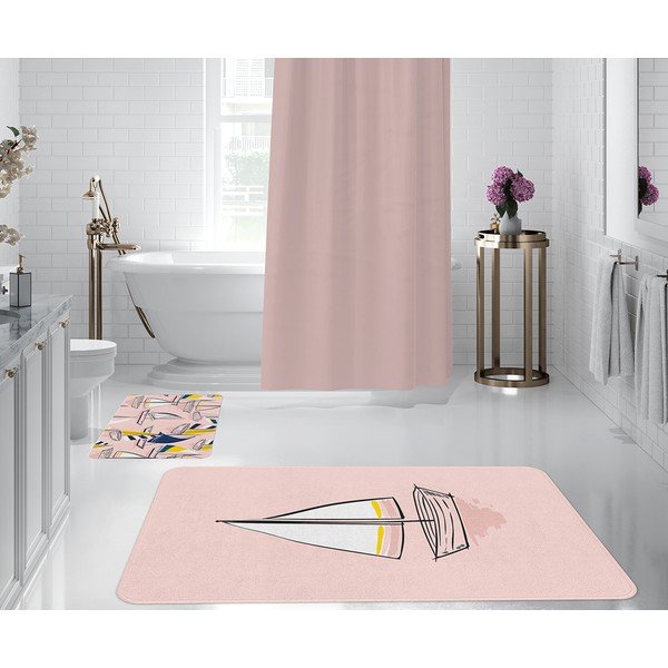 Rožnate kopalniške preproge v kompletu 2 ks 60x90 cm – Oyo Concept-image-2