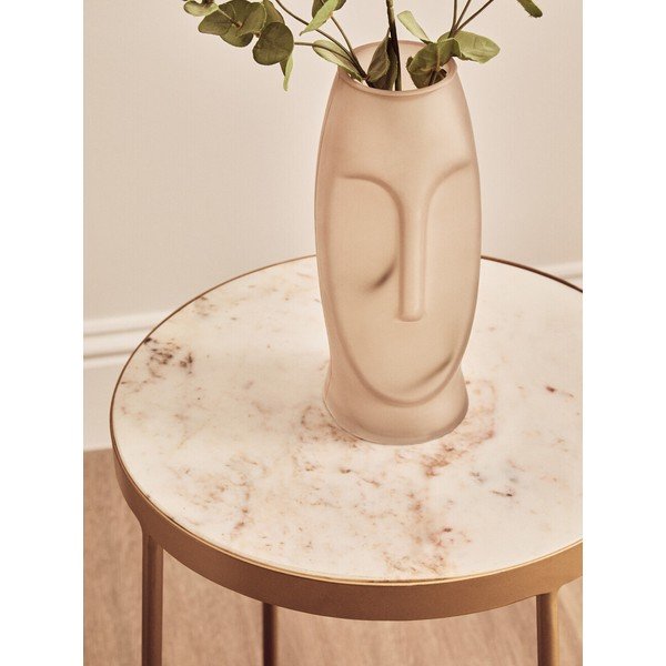 Okrogla stranska mizica z marmorno mizno ploščo ø 36 cm Shalimar – Premier Housewares-image-3