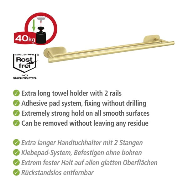 Držalo za brisače iz nerjavečega jekla Orea Gold - Wenko-image-4