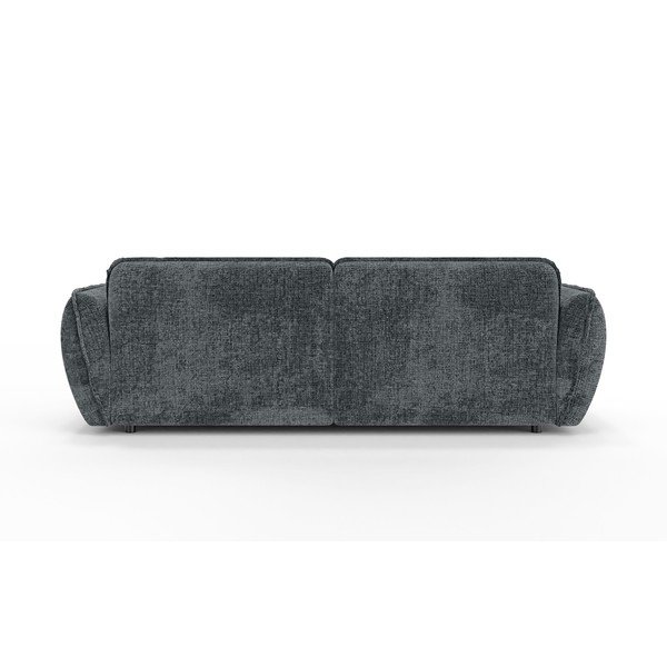 Temno siva kotna sedežna garnitura iz šenilje (desni kot/z ležalnikom) Nelia – Ropez-image-4