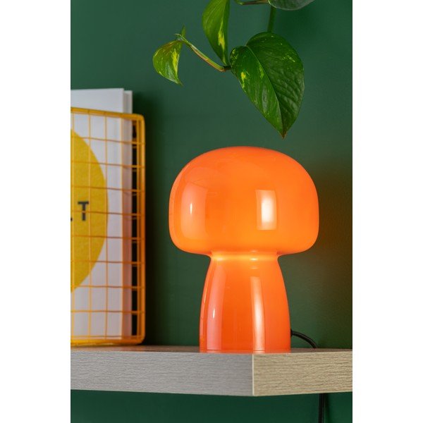 Oranžna steklena namizna svetilka (višina 20 cm) Fervor – Leitmotiv-image-1