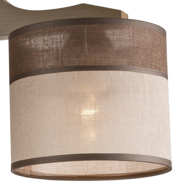 Temno rjava stropna svetilka s tekstilnim senčnikom ø 16 cm Andrea – LAMKUR-image-4