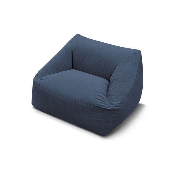 Temno modra vreča za sedenje iz rebrastega žameta Lilibet – Bobochic Paris-image-3