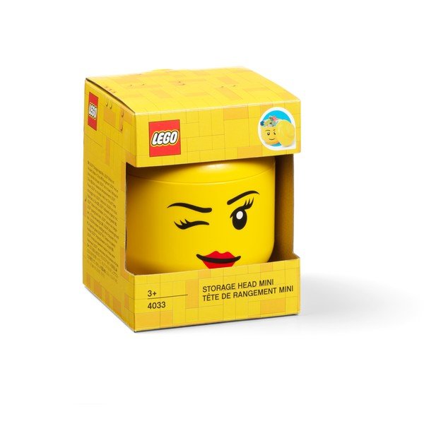 Rumena škatla za shranjevanje v obliki LEGO® Whinky , 10,5 x 10,6 x 12 cm-image-4