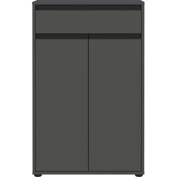 Antracitno siva visoka kopalniška omarica 63x98 cm Lemont – Germania