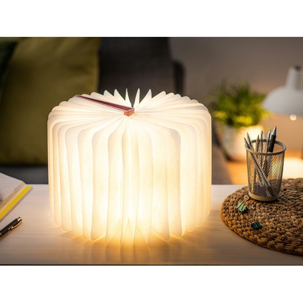 LED namizna svetilka s tekstilnim senčilom (višina 2,5 cm) Booklight – Gingko-image-4