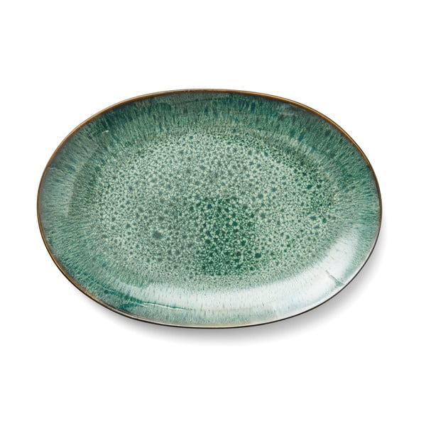 Zelen/črn servirni krožnik iz kamenine Gastro Green/Black – Bitz