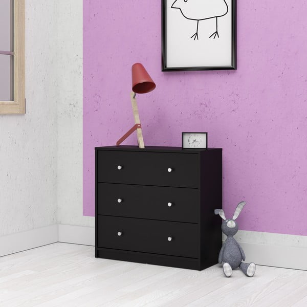 Črna komoda Tvilum Maj, 72 x 68 cm-image-1