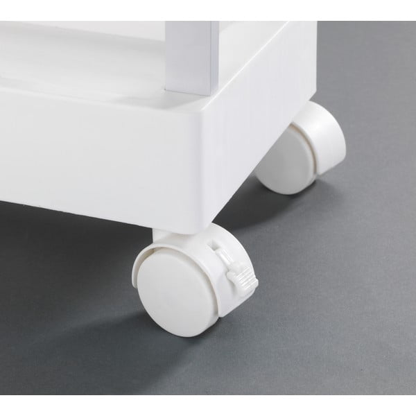 Bel plastičen regal na koleščkih 45x80 cm Mino – Wenko-image-1