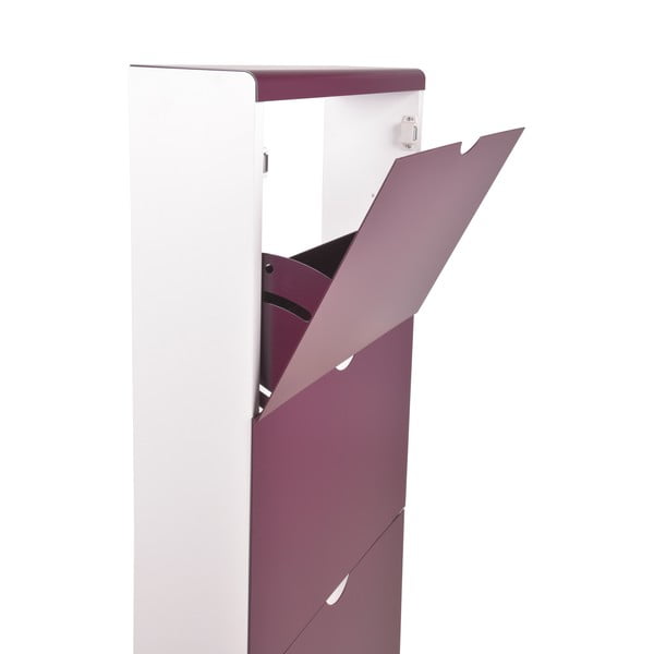 Vijolična kovinska preklopna omarica za čevlje 51x138x16 cm – Household Pleasure-image-2