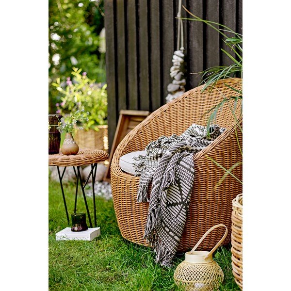 Okrogla stranska mizica iz umetnega ratana ø 46 cm Roccas – Bloomingville-image-1
