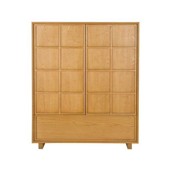 Omarica iz masivnega jesena v naravni barvi 100x120x45 cm Raster – Zuiver