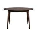 Temno rjava okrogla raztegljiva jedilna miza iz masivnega hrasta ø 120 cm Tyler – Rowico
