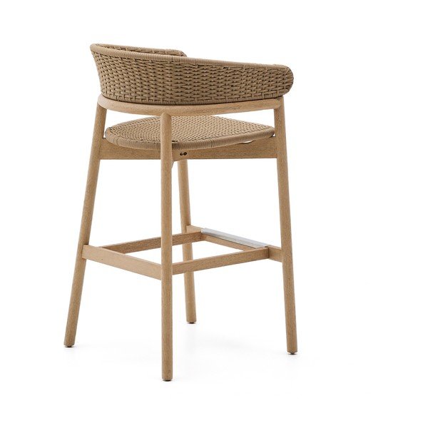 Vrtni barski stol iz masivnega lesa v naravni barvi Arinella – Kave Home-image-4