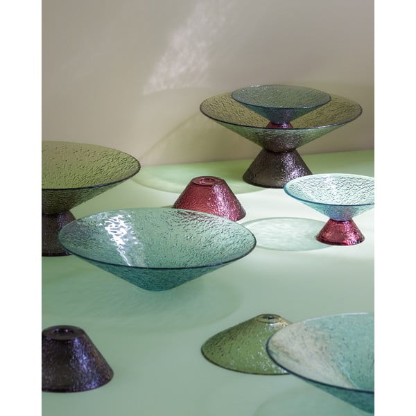 Rdeče-modra steklena skleda za sadje ø 25 cm Bonbon – Hübsch-image-2