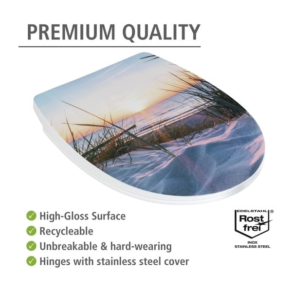 WC deska s počasnim zapiranjem 36,5 x 45 cm Baltic – Wenko-image-3