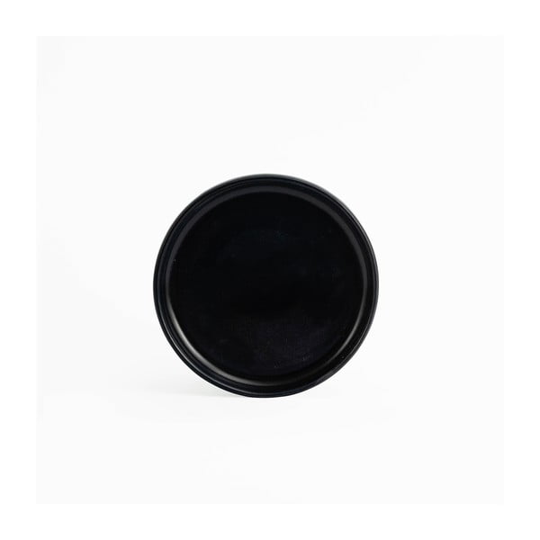 Črni kamnoseški desertni krožnik ÅOOMI Luna, ø 17 cm