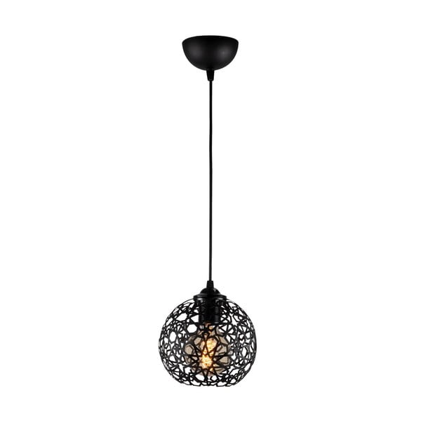 Črna viseča svetilka s kovinskim senčnikom ø 17 cm Fellini – Opviq lights