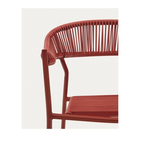 Opečnato oranžni jedilni stoli iz umetnega ratana v kompletu 4 ks Futadera – Kave Home-image-4