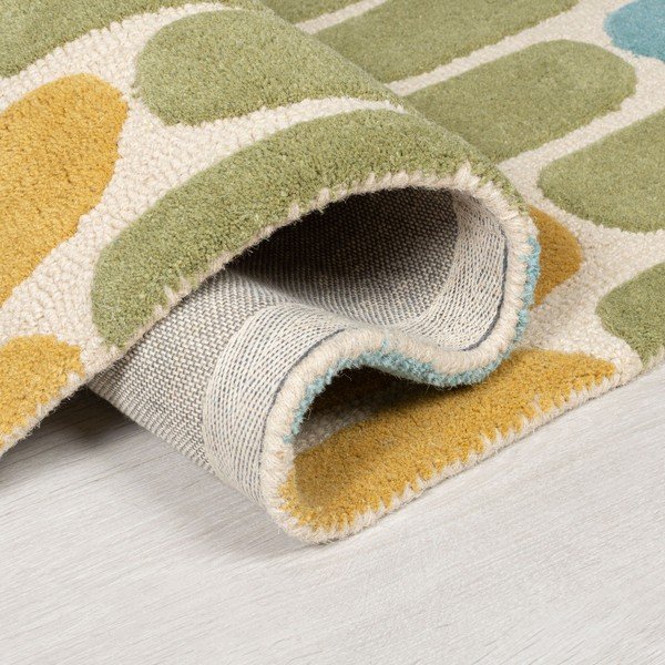 Rumeno-zelena volnena preproga Flair Rugs Fossil, 160 x 230 cm-image-1