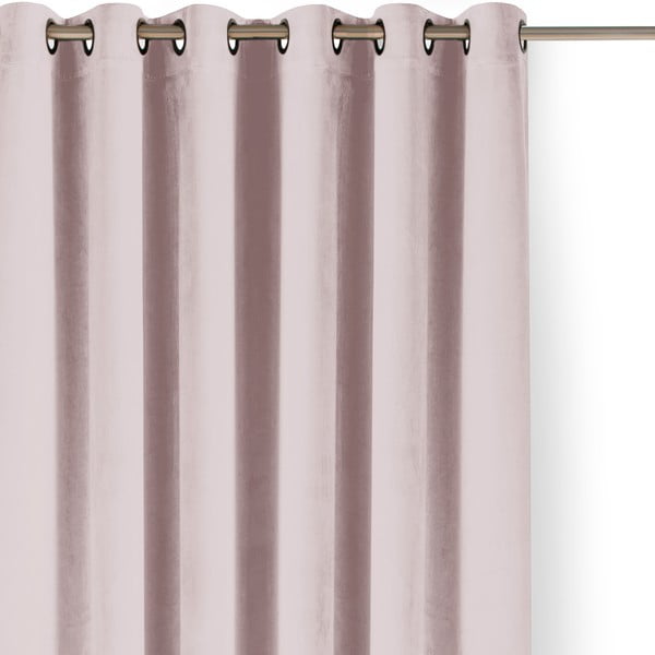 Svetlo rožnata žametna zavesa za delno zatemnitev 265x270 cm Velto – Filumi