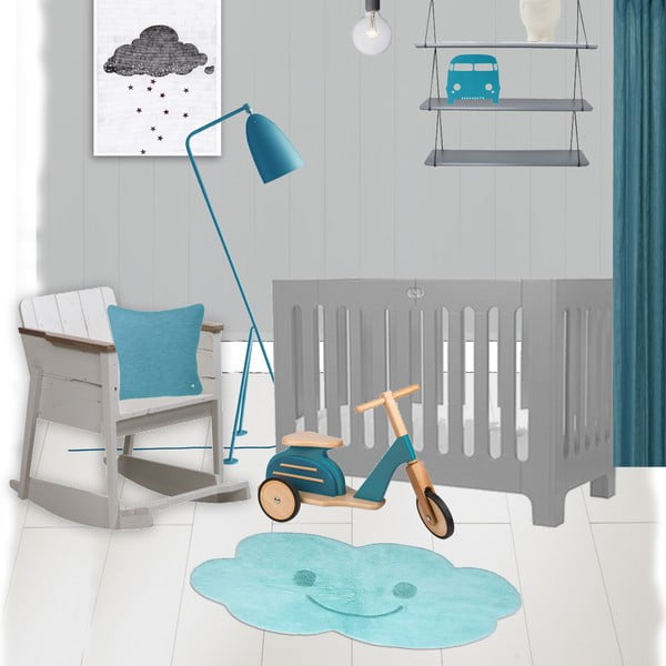 Modra otroška preproga Nattiot Nimbus, 75 x 115 cm-image-3