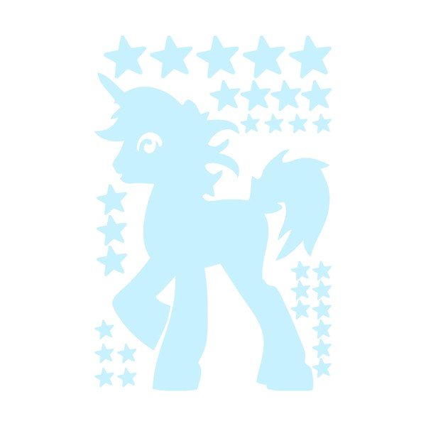 Svetleča nalepka Fanastick Unicorn With Stars-image-1