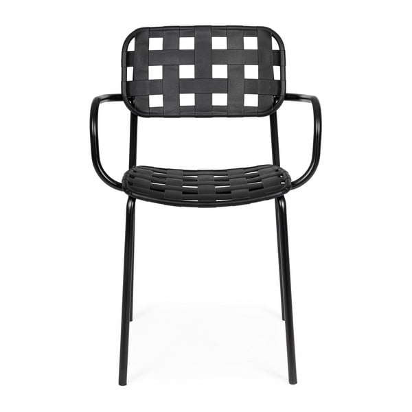 Črni kovinski vrtni stoli v kompletu 4 ks Clover   – Bizzotto-image-1