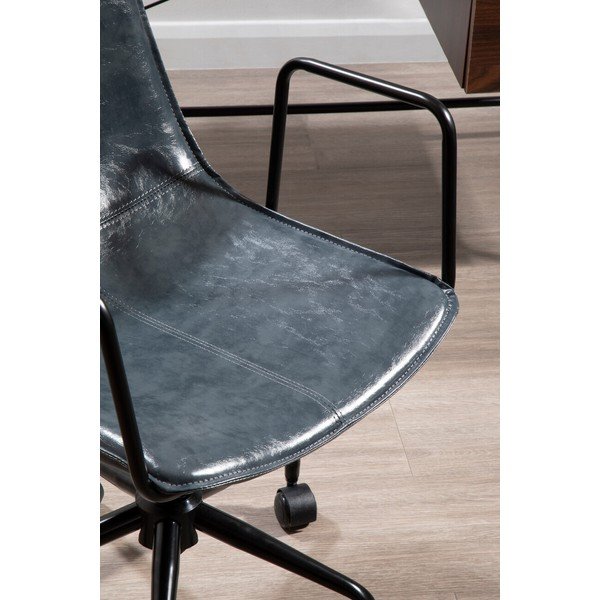 Temno siv pisarniški stol iz umetnega usnja Branson – Premier Housewares-image-4