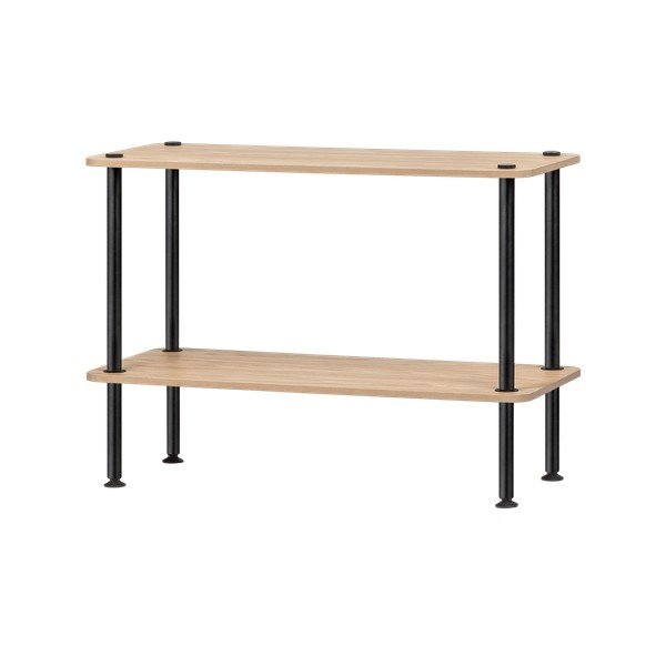 Regal v hrastovem dekorju v naravni barvi 80x54,5x35 cm Teidi – noo.ma