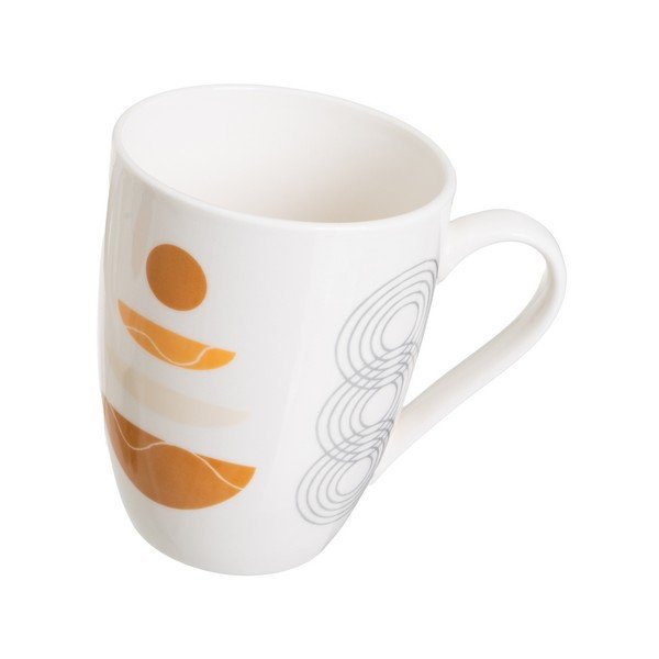 Bele lončene skodelice v kompletu 4 ks 350 ml Sunset – Casa Selección-image-3