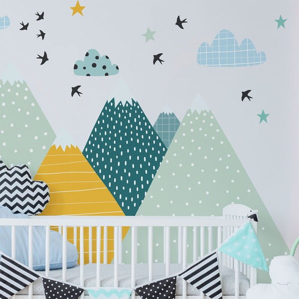 Stenska nalepka Ambiance Giant Kid Sticker Scandinavian Mountains Ziska-image-4