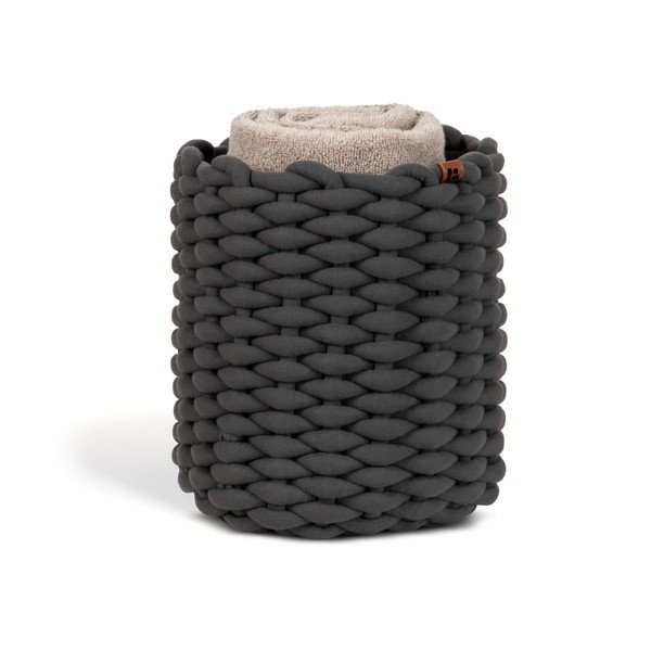 Tekstilna košara ø 25x25 cm Peach Skin Round M – Bigso-image-4