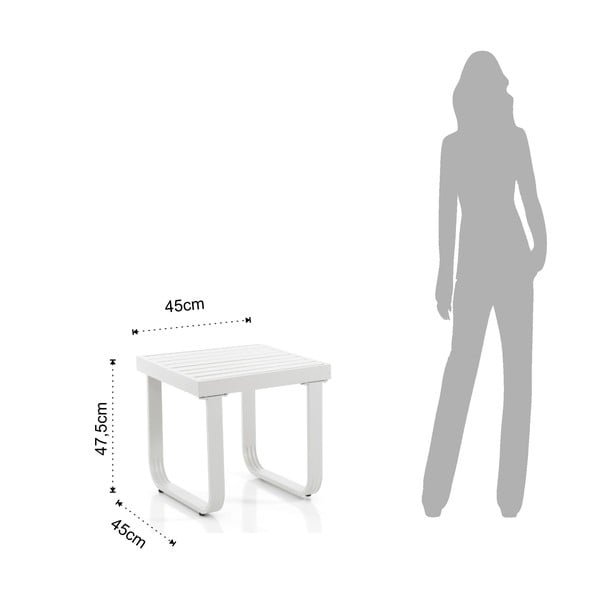Aluminijasta stranska mizica 47.5x47.5 cm Ischia – Tomasucci-image-1