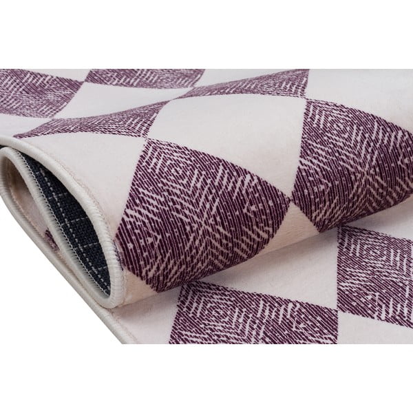 Vijolično-bež pralna preproga 160x100 cm - Vitaus-image-1