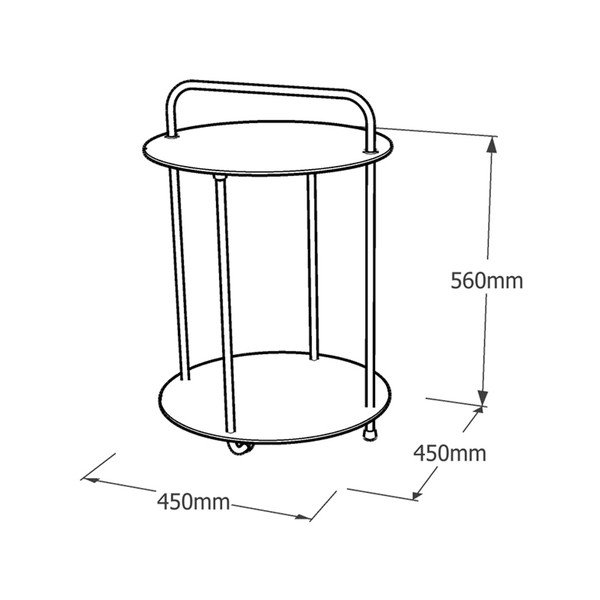 Kovinska okrogla vrtna mizica ø 45 cm Plip – Ezeis-image-4