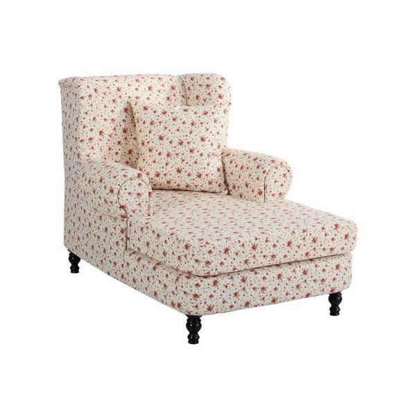 Bež cvetlični fotelj Max Winzer Mareille Flowery Beige