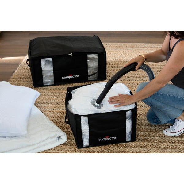 Črna škatla za shranjevanje oblačil Compactor XXL Black Edition 3D Medium, 125 l-image-1