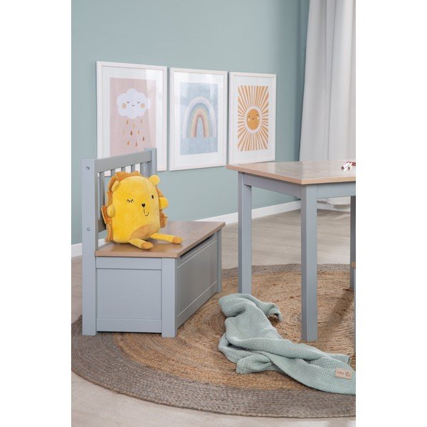 Sivorjava otroška klop Woody – Roba-image-1