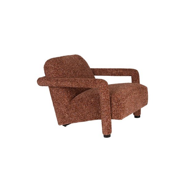 Rdeč fotelj iz šenilje Kent – Dutchbone