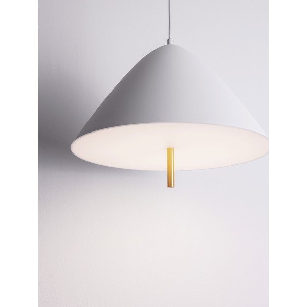 Bela kovinska LED viseča svetilka s kovinskim senčilom ø 40 cm Oros – Nova Luce-image-1