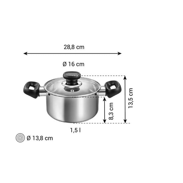 Lonec iz nerjavečega jekla s pokrovko za indukcijsko ploščo 1,5 l Brava – Tescoma-image-3