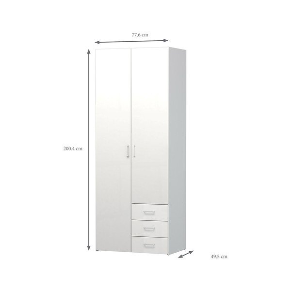 Bela omara Evegreen House Home, višina 200,4 cm-image-2