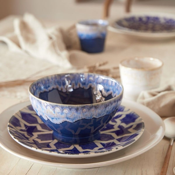 Modre lončene sklede v kompletu 4 ks ø 15 cm Latte – Costa Nova-image-1