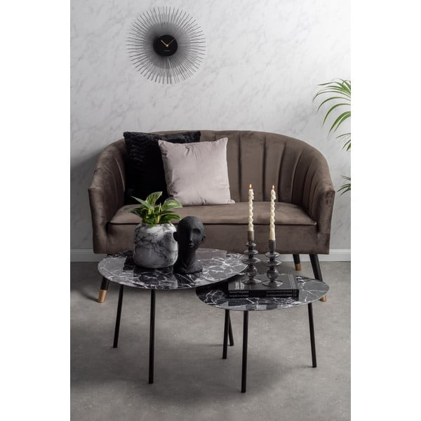 Črno-bela železna vaza PT LIVING Marble, višina 19,5 cm-image-1